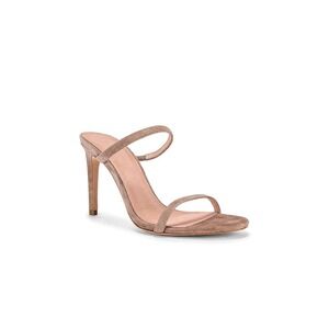RAYE Nina Heel Tan Suede Stiletto‎ Slide Sandals Slip On Size 6.5 Revolve